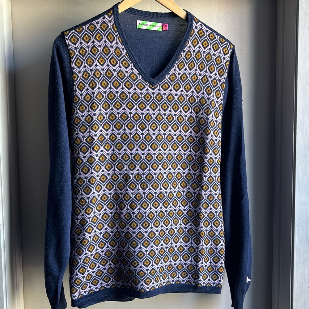 Modern Amusement V-neck Sweater